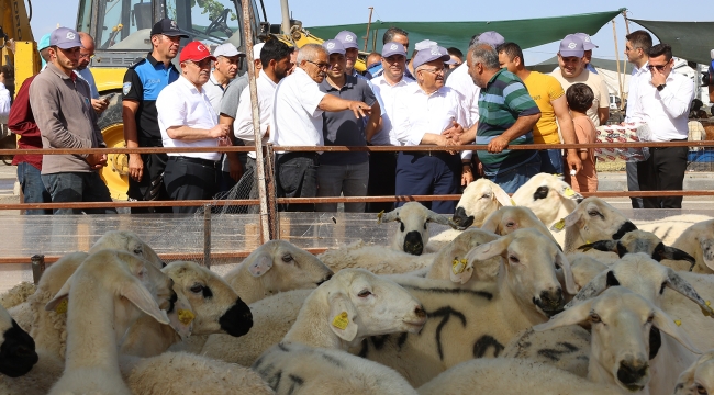 Başkan Büyükkılıç'tan Mimarsinan Kurban Pazarı Ziyareti