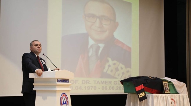 ERÜ'de Vefat Eden Öğretim Üyesi Prof. Dr. Tamer Güneş İçin Tören Düzenledi